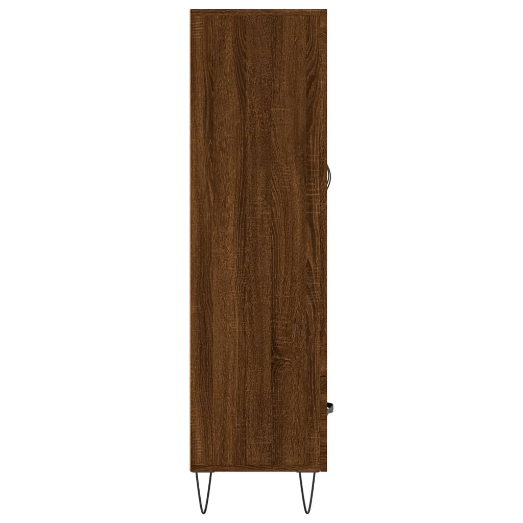 Wood-based tall cabinet 69.5x31x115 cm brown oak
