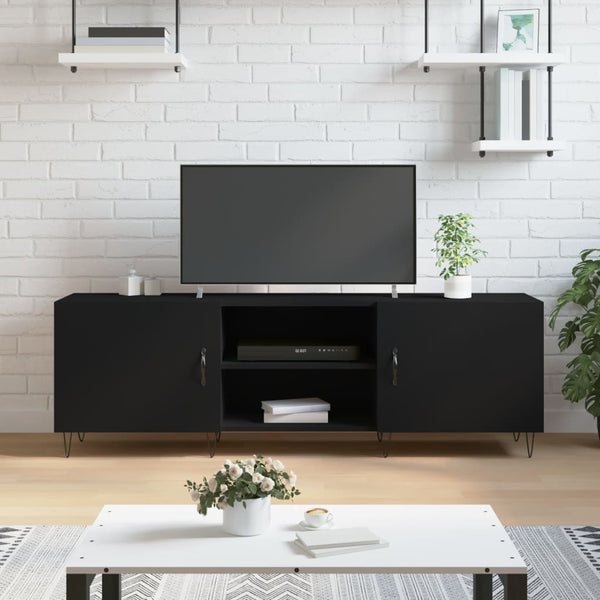 Móvel para TV 150x30x50 cm derivados de madeira preto