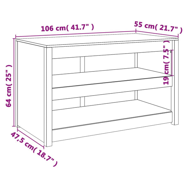 Mueble de cocina exterior pino macizo 106x55x64 cm