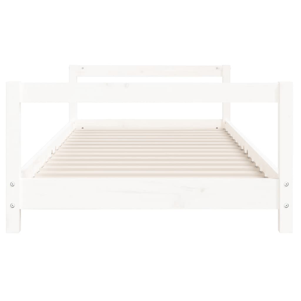 Estructura de cama infantil 80x200 cm pino macizo blanco