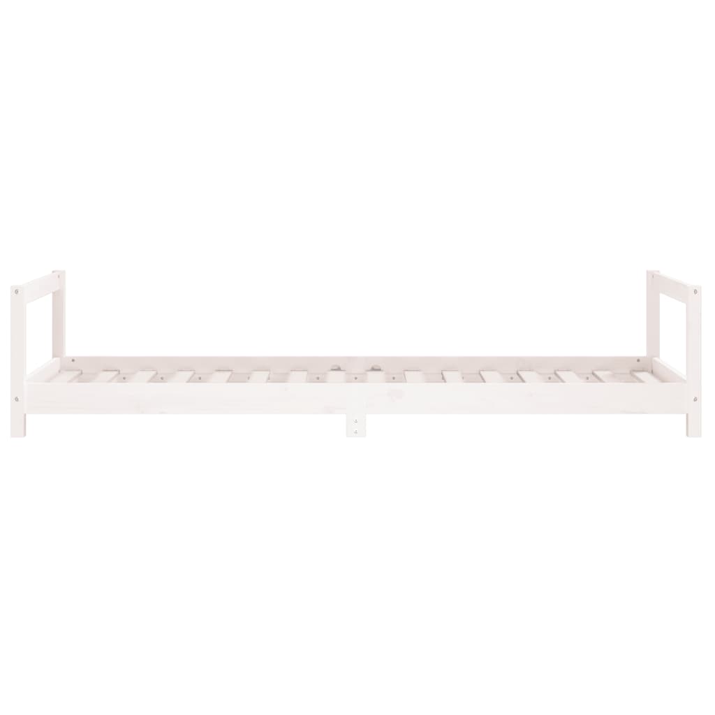 Estrutura de cama infantil 80x200 cm pinho maciço branco