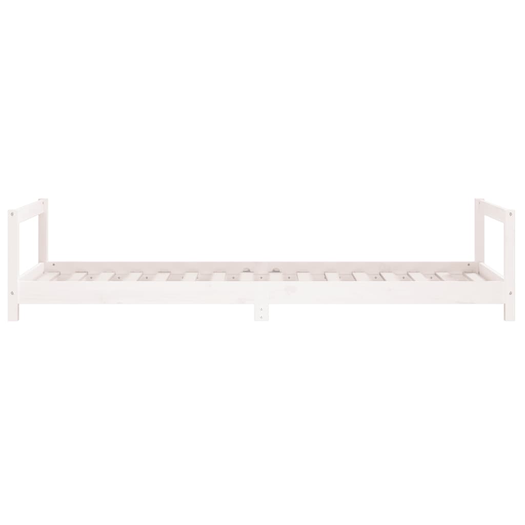 Estructura de cama infantil 80x200 cm pino macizo blanco