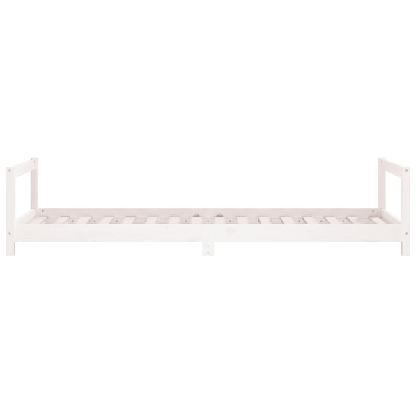 Estructura de cama infantil 80x200 cm pino macizo blanco