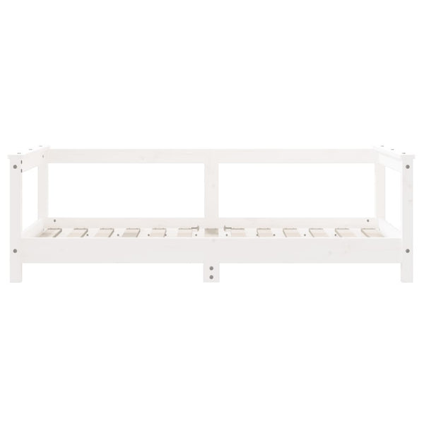 Children's bed frame 70x140 cm solid pine white