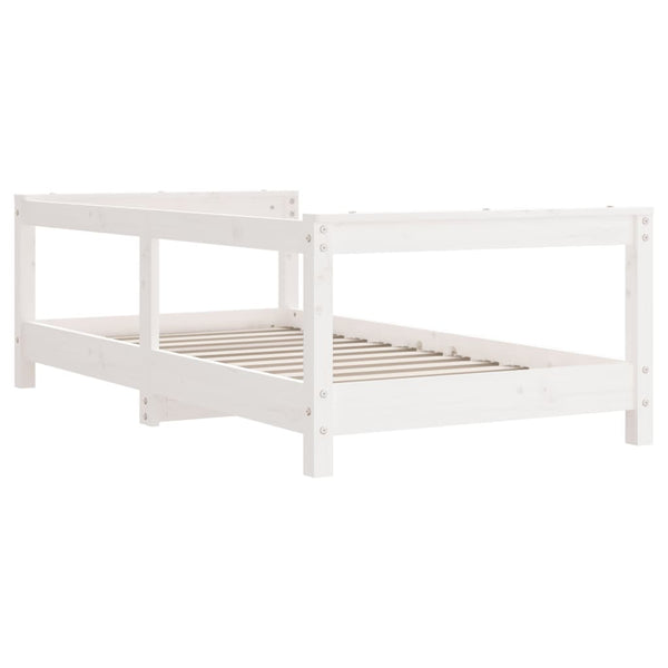 Children's bed frame 70x140 cm solid pine white