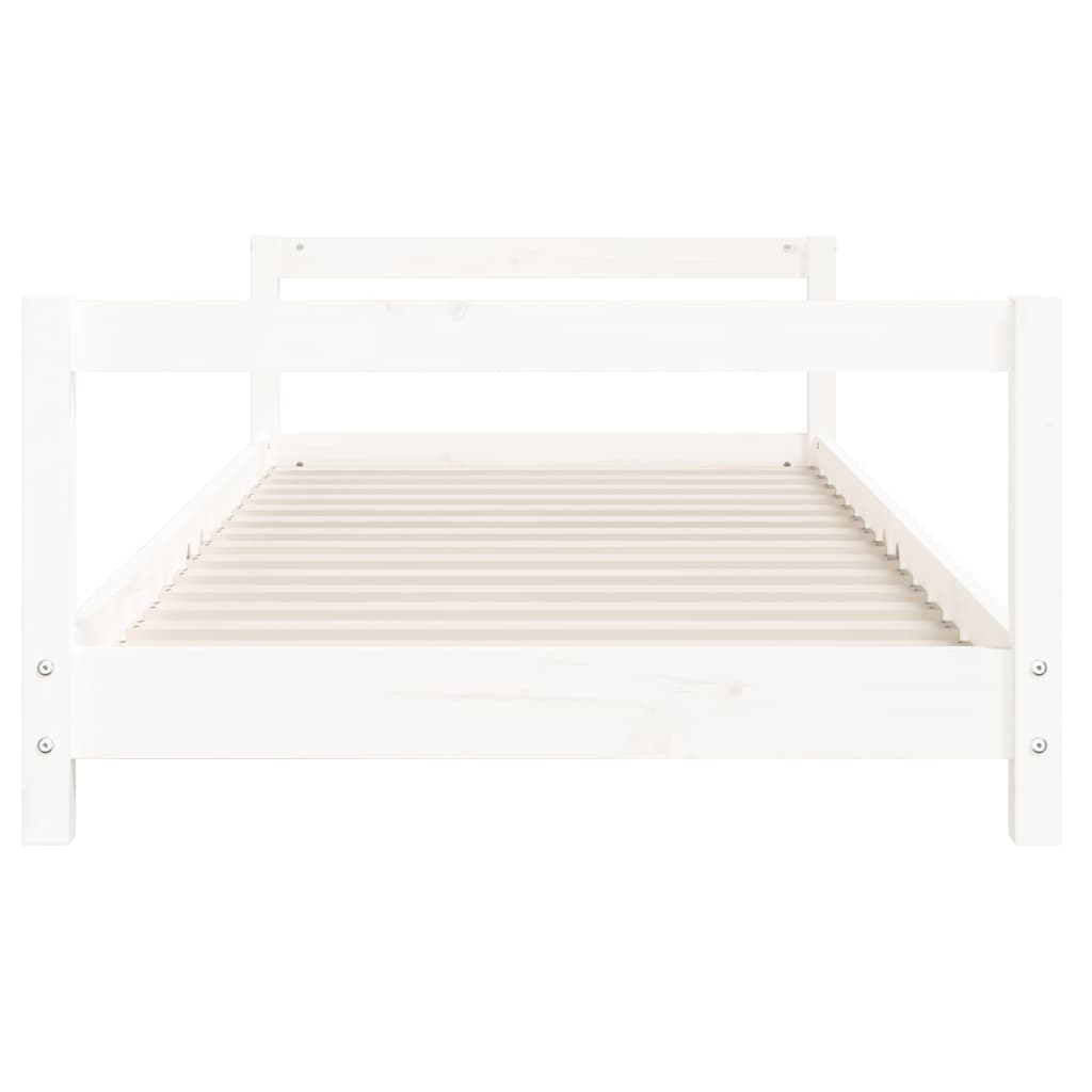 Children's bed frame 90x190 cm solid pine white