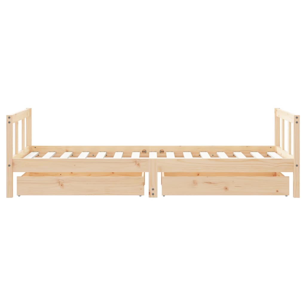 Children's bed frame with drawers 90x190 cm solid pine