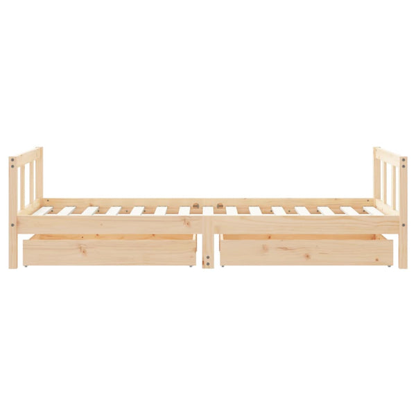 Estrutura de cama infantil c/ gavetas 90x190 cm pinho maciço