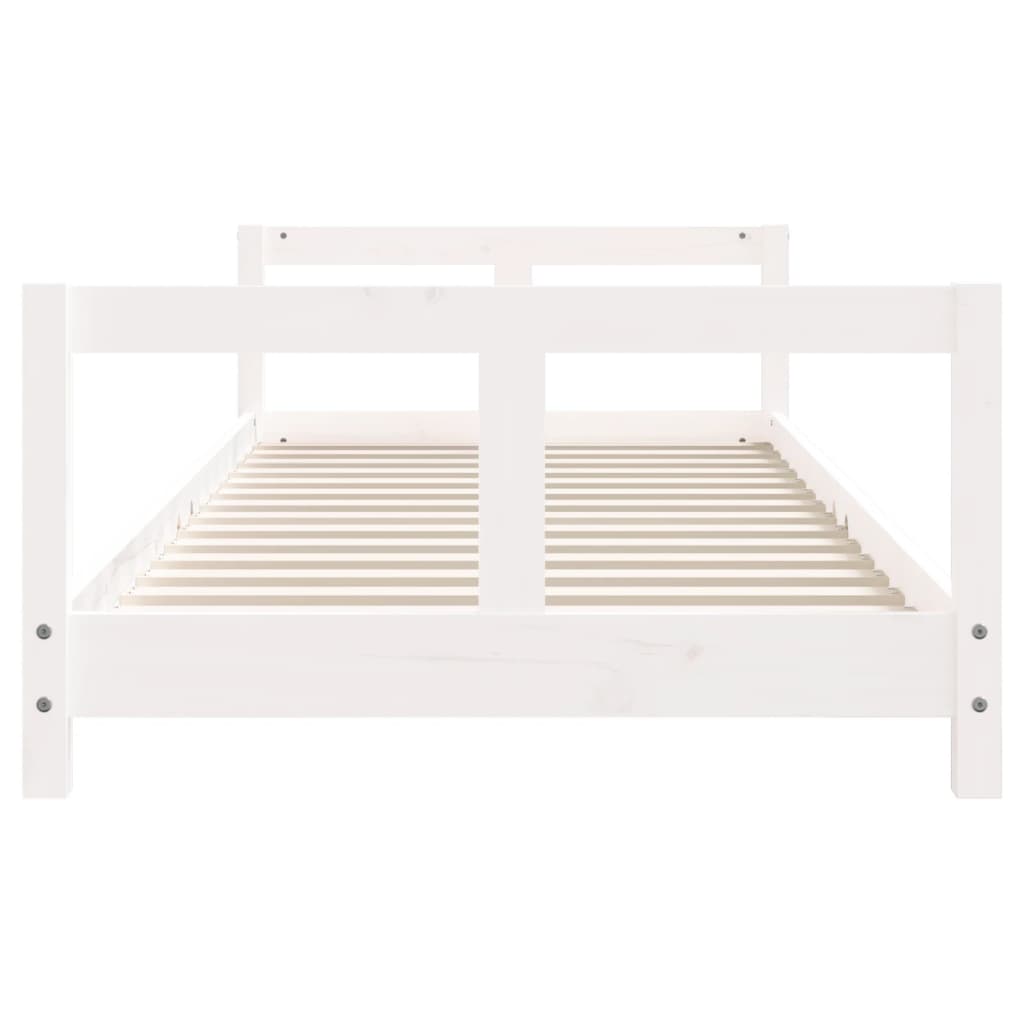 Estructura de cama infantil 80x200 cm pino macizo blanco