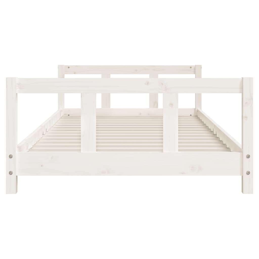 Estrutura de cama infantil 90x200 cm pinho maciço branco