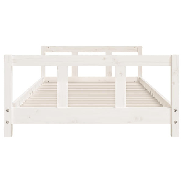 Children's bed frame 90x200 cm solid pine white