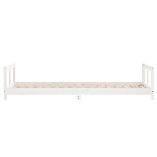 Estructura de cama infantil 90x200 cm pino macizo blanco