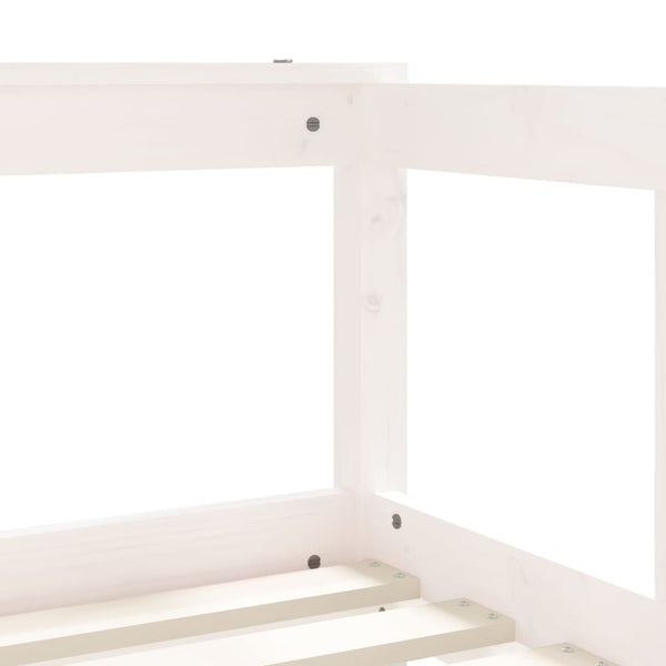 Children's bed frame 70x140 cm solid pine white