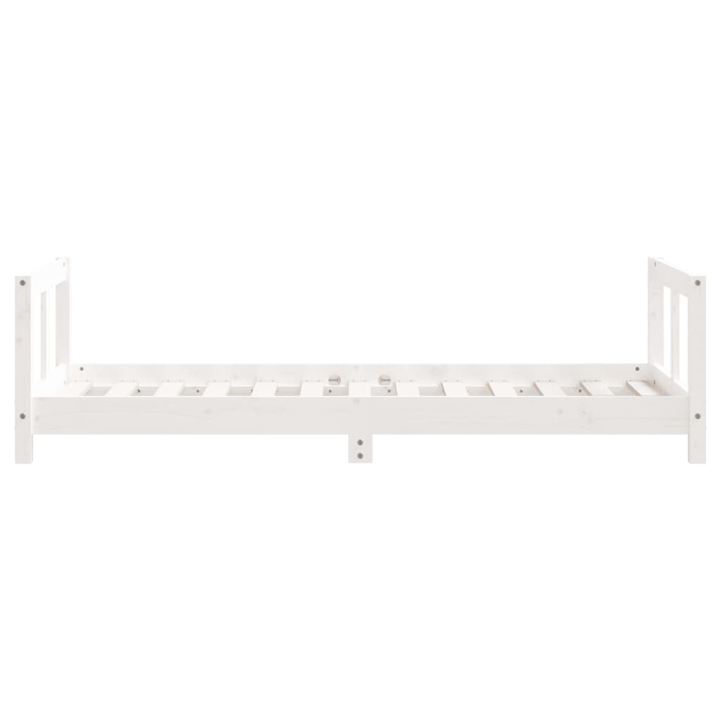 Estructura de cama infantil 80x160 cm pino macizo blanco
