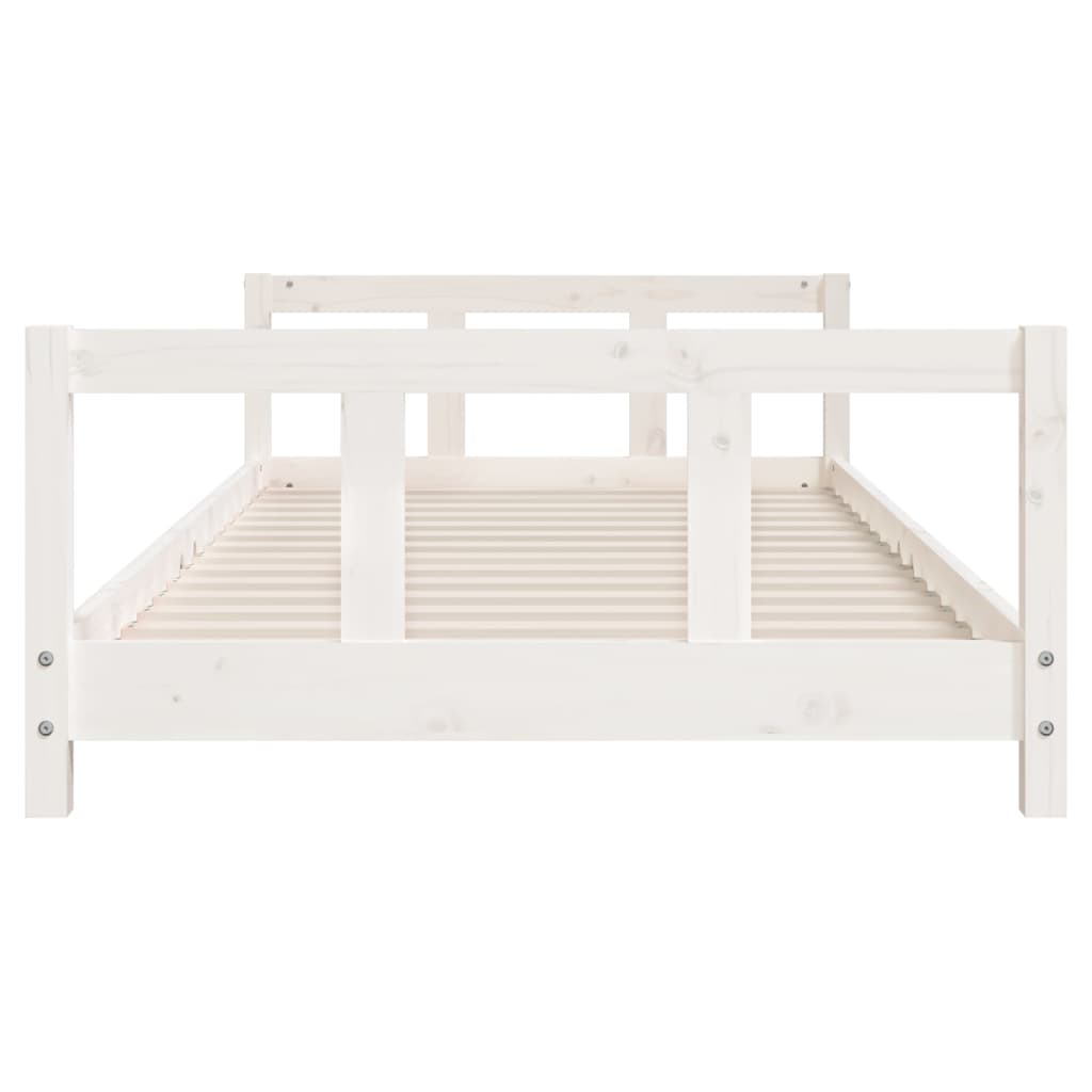 Estrutura de cama infantil 90x190 cm pinho maciço branco