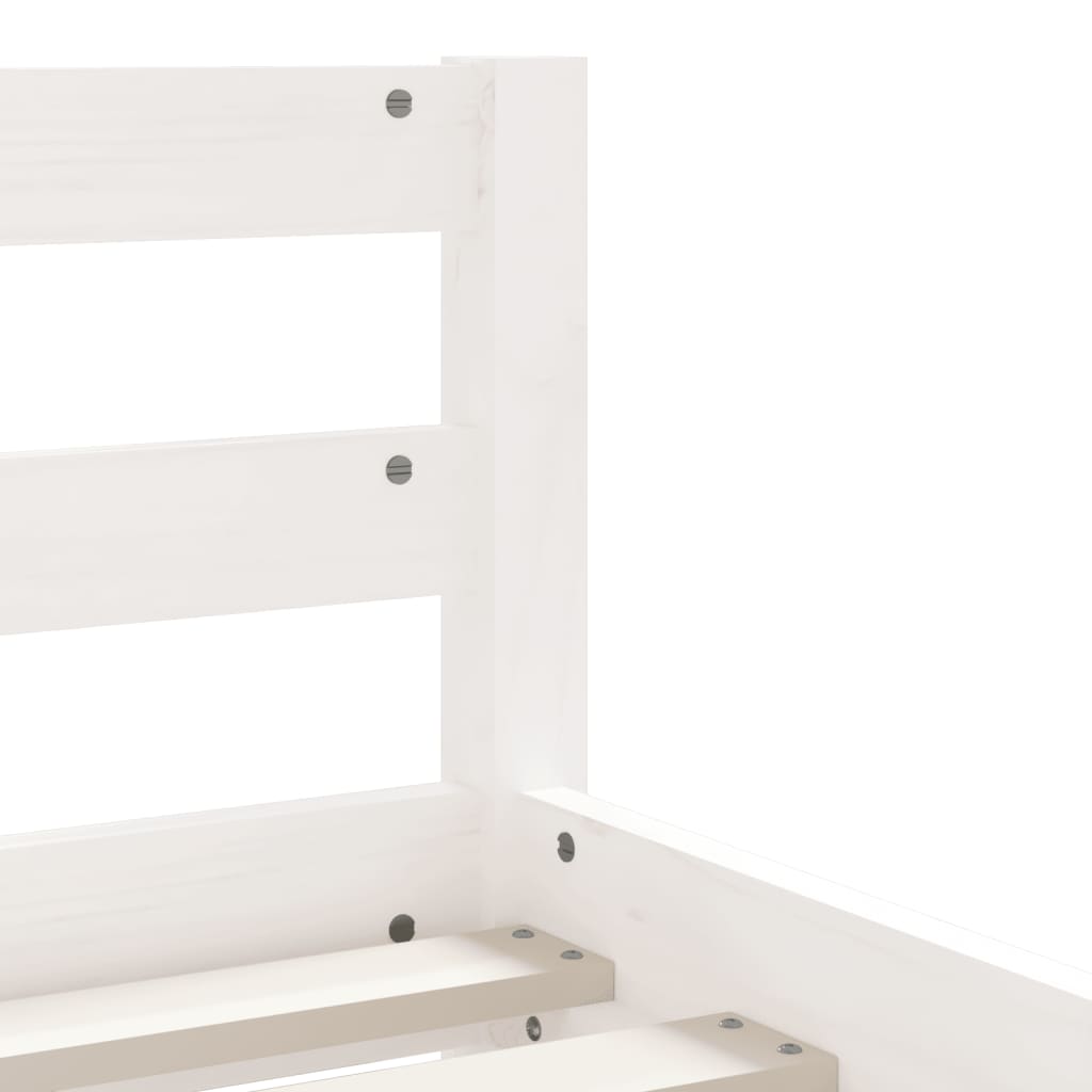 Children's bed frame with drawers 90x200cm solid pine white