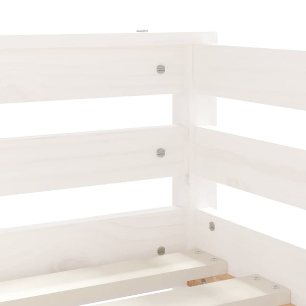 Children's bed frame with drawers 70x140cm solid pine white