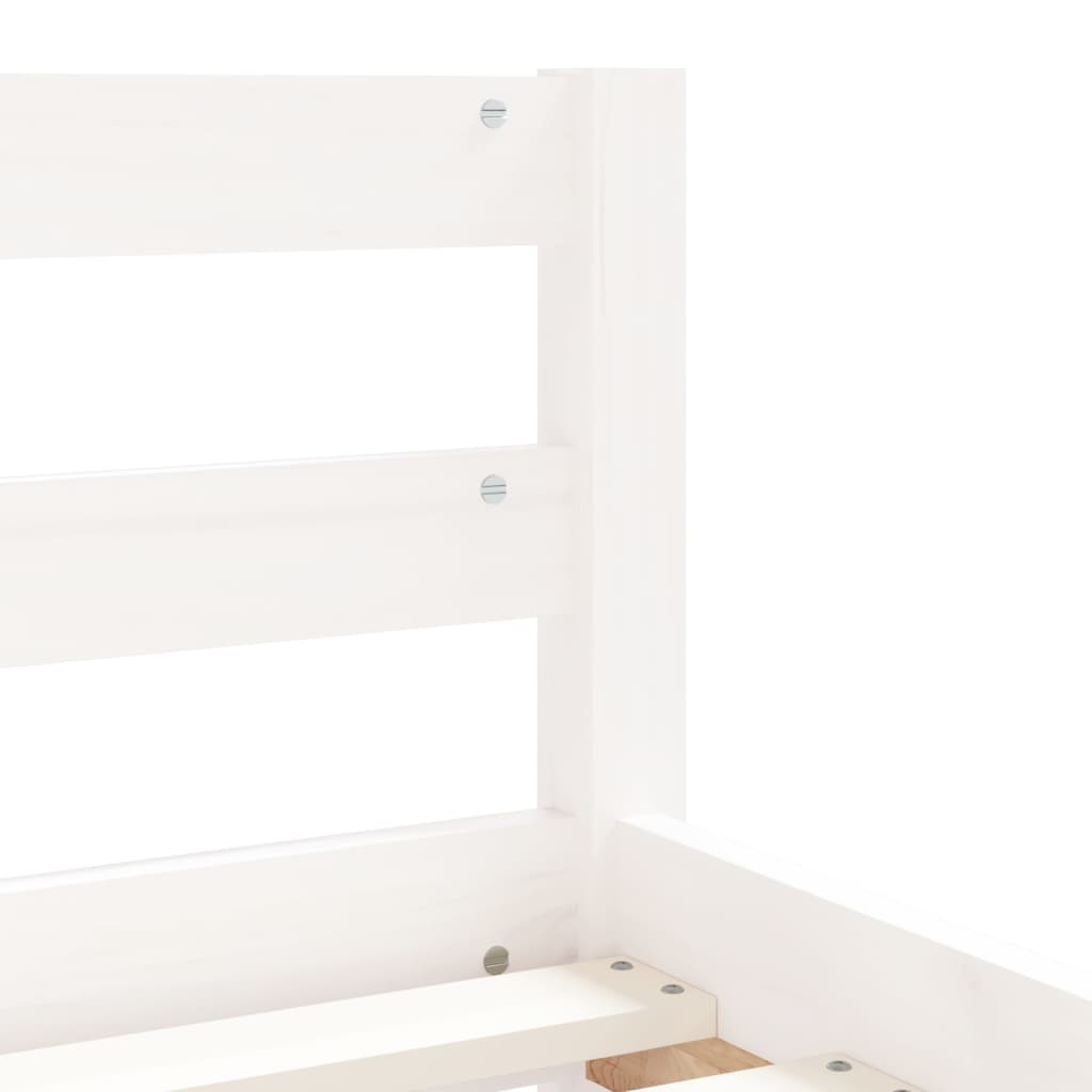 Children's bed frame with drawers 80x160cm solid pine white