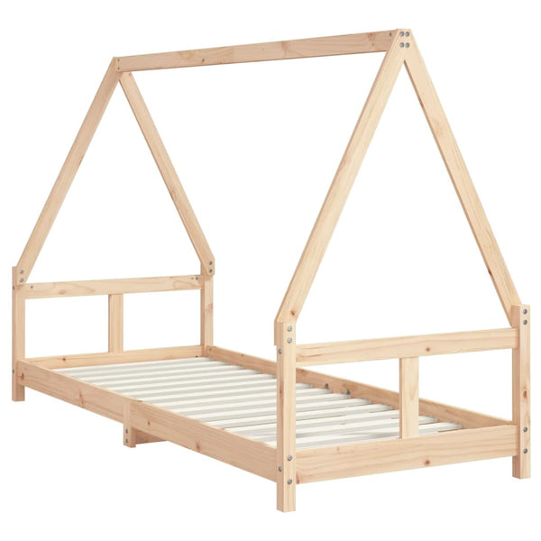 Estructura de cama infantil 80x200 cm madera maciza de pino