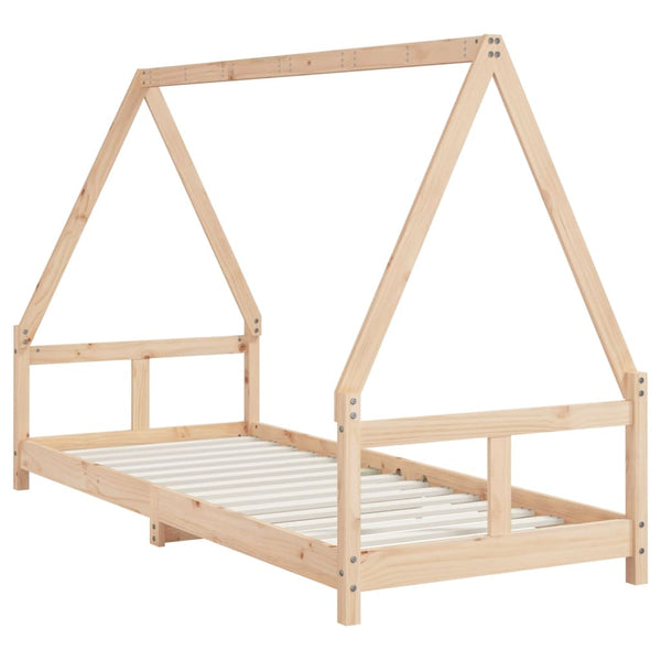 Estructura de cama infantil 80x200 cm madera maciza de pino