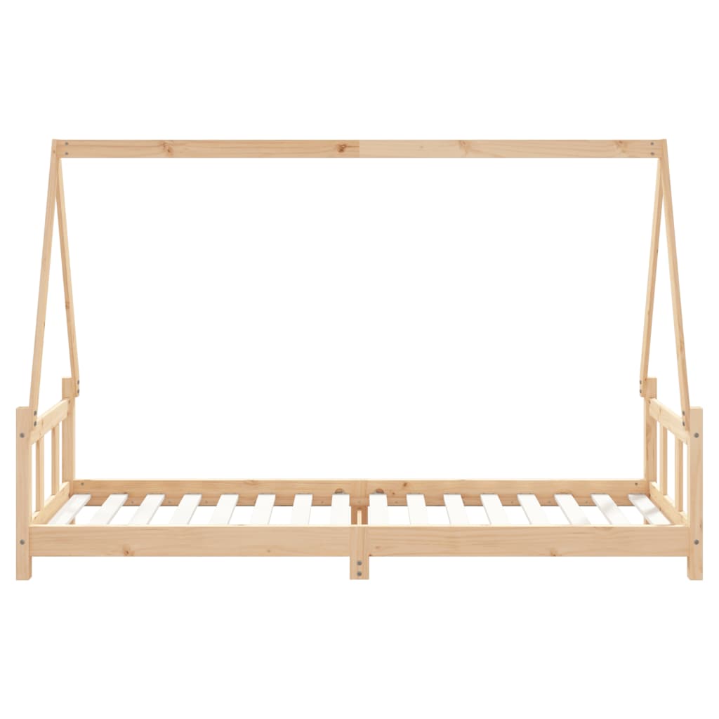 Estructura de cama infantil de pino macizo 90x200 cm