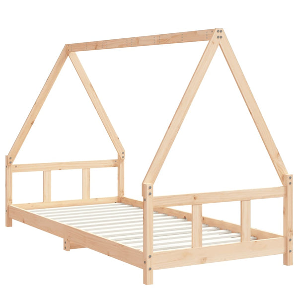 Estructura de cama infantil de pino macizo 90x200 cm