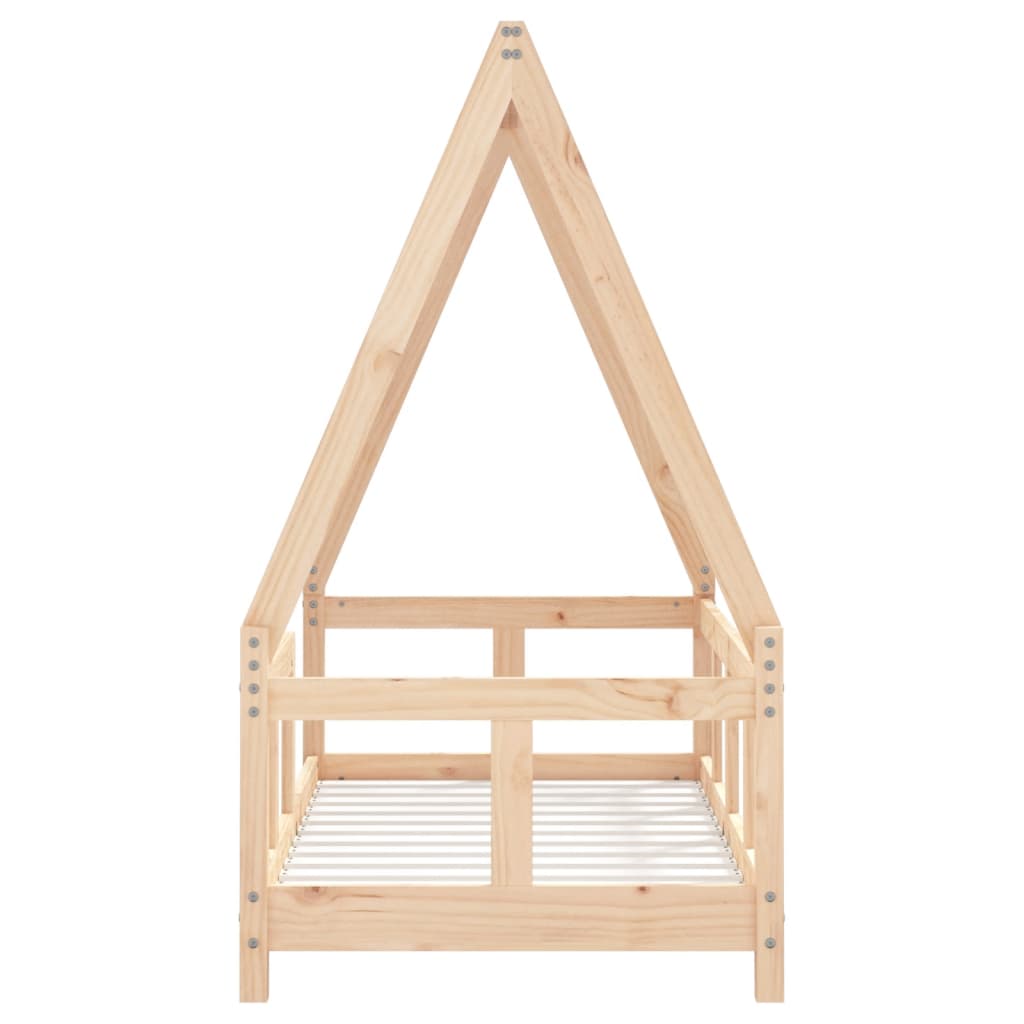 Estructura de cama infantil de pino macizo 70x140 cm