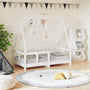 Estructura de cama infantil 70x140 cm pino macizo blanco