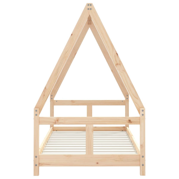 Estructura de cama infantil de pino macizo 80x160 cm