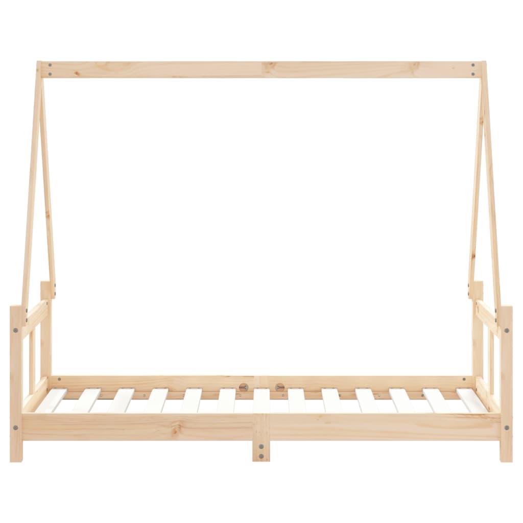 Estructura de cama infantil de pino macizo 80x160 cm
