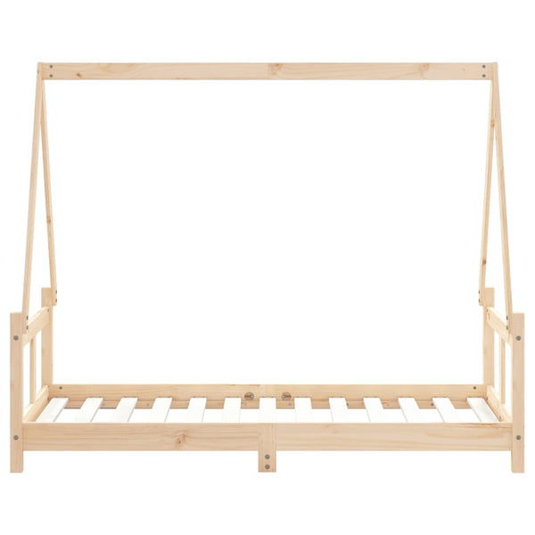 Estructura de cama infantil de pino macizo 80x160 cm