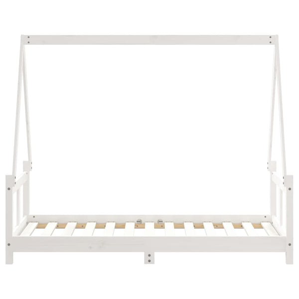 Estrutura de cama infantil 80x160 cm pinho maciço branco