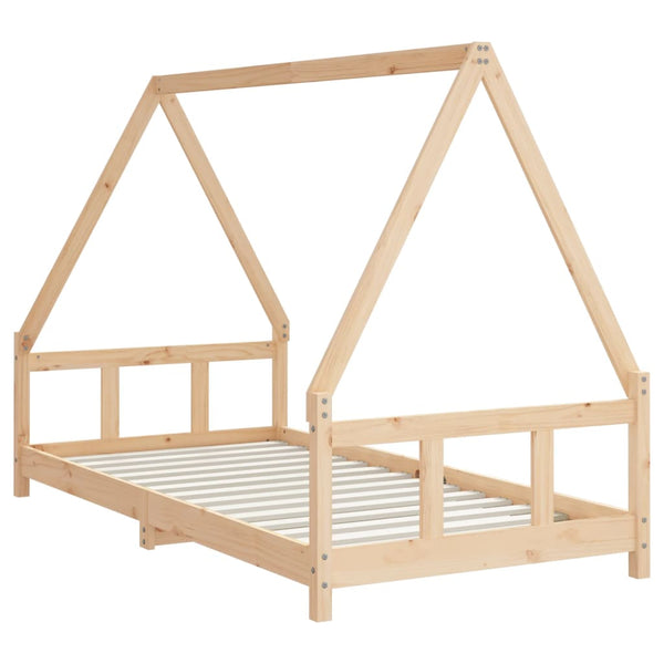 Estructura de cama infantil 90x190 cm madera maciza de pino