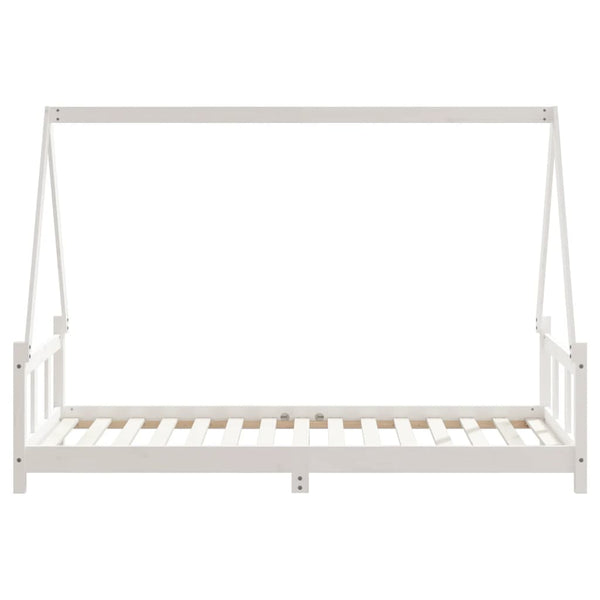 Children's bed frame 90x190 cm solid pine white