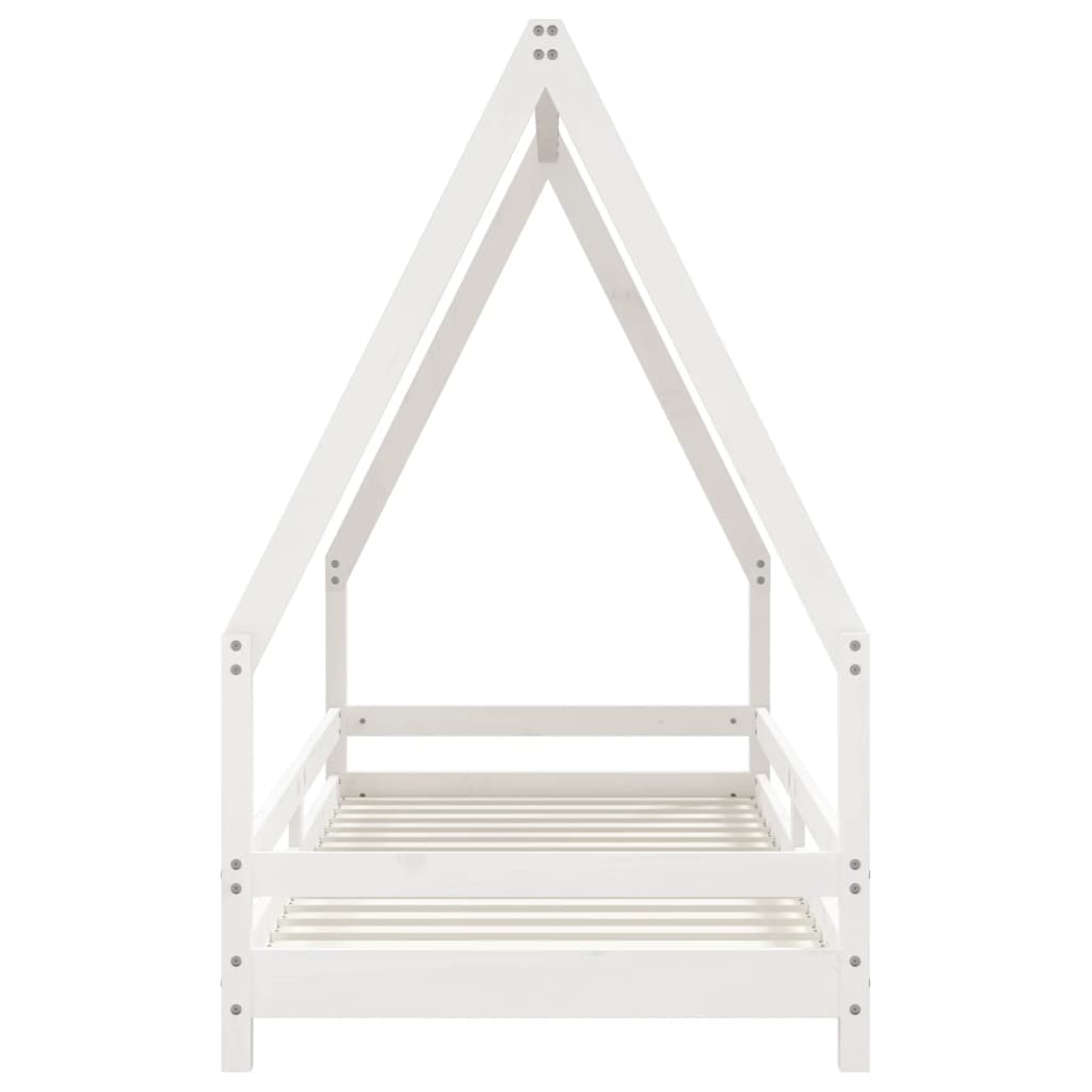 Children's bed frame 80x200 cm white solid pine