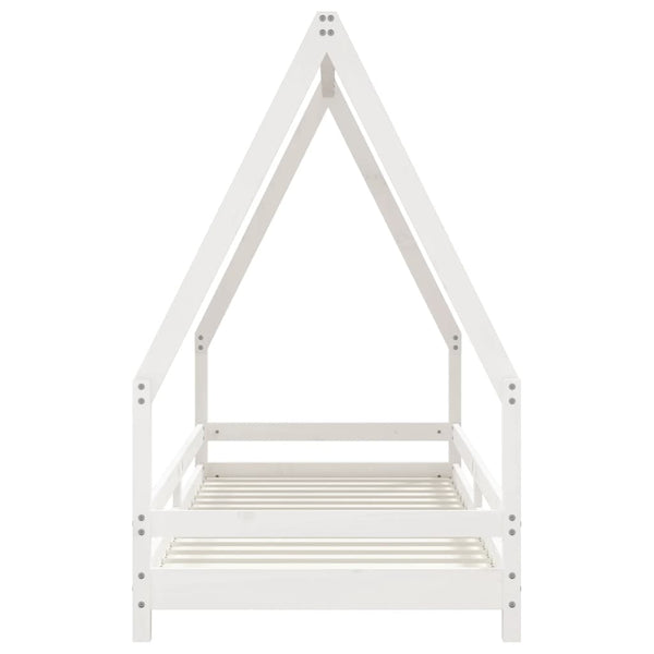 Children's bed frame 80x200 cm white solid pine