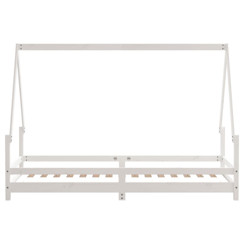 Estructura de cama infantil 80x200 cm pino macizo blanco