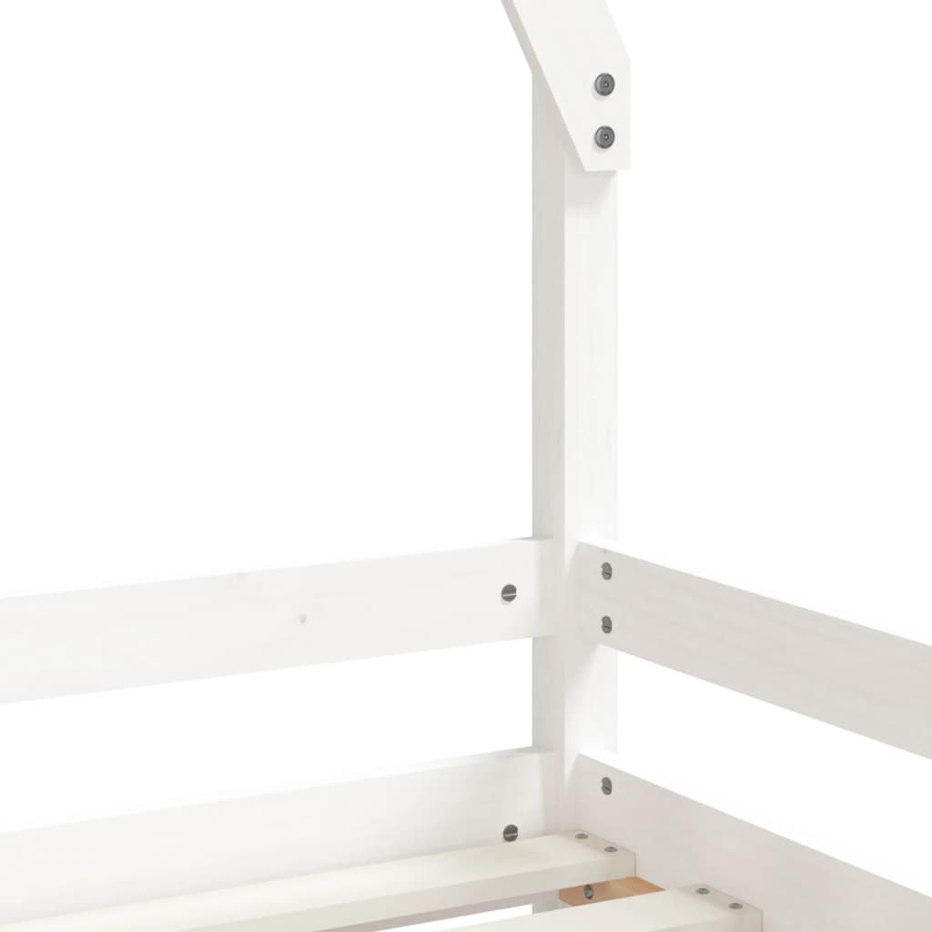 Children's bed frame 80x200 cm white solid pine