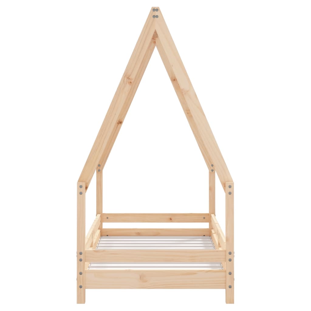 Estructura de cama infantil de pino macizo 70x140 cm