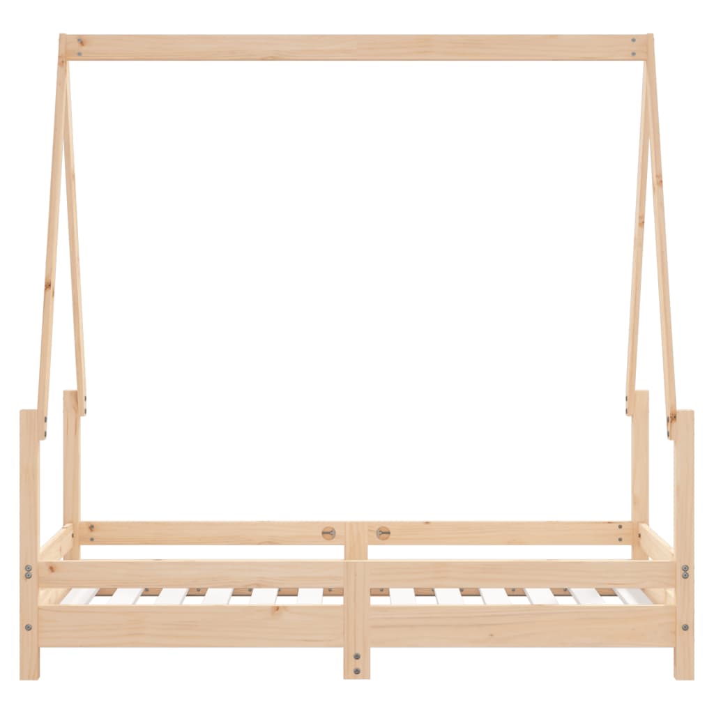 Estructura de cama infantil de pino macizo 70x140 cm