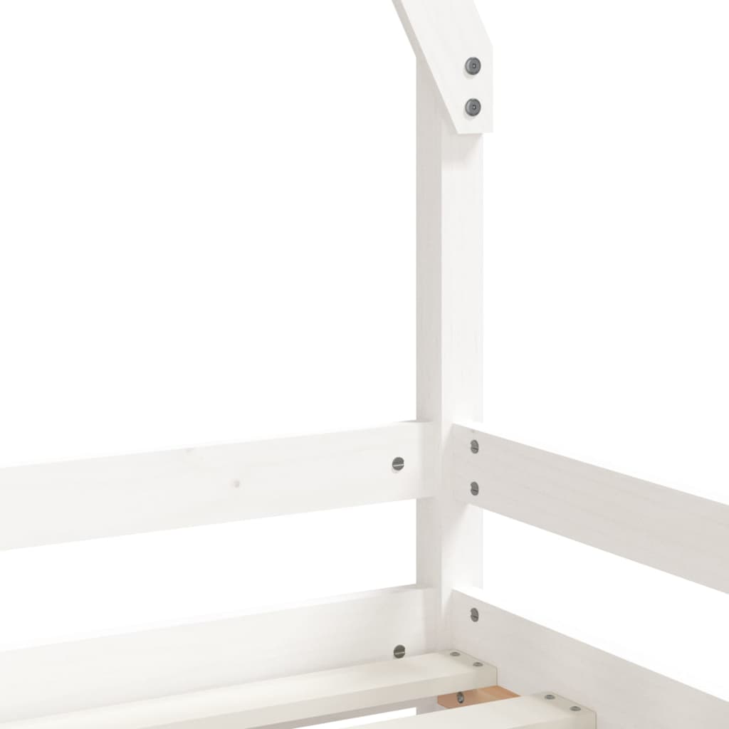 Children's bed frame 70x140 cm solid pine white