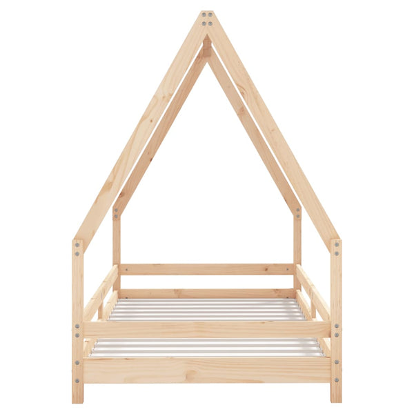 Estructura de cama infantil 90x190 cm madera maciza de pino