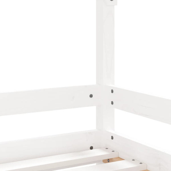 Children's bed frame 90x190 cm solid pine white