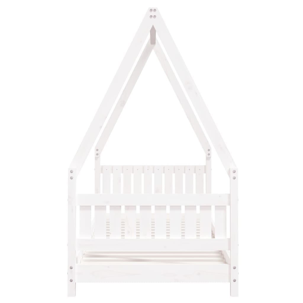 Children's bed frame 80x200 cm white solid pine