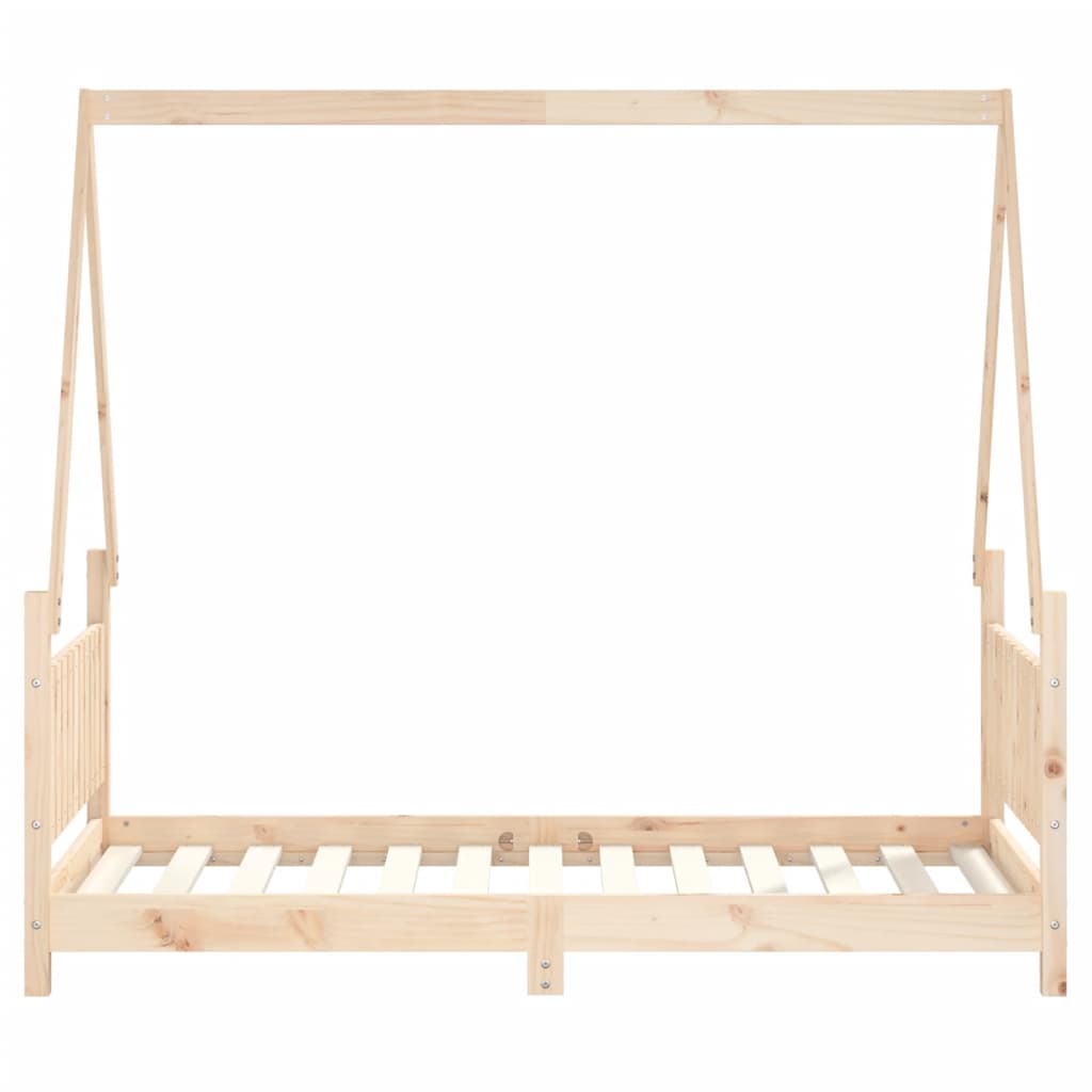 Estructura de cama infantil de pino macizo 80x160 cm