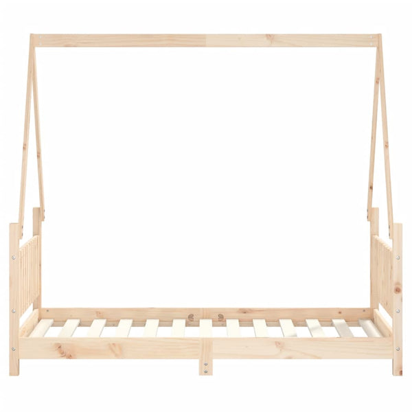 Estructura de cama infantil de pino macizo 80x160 cm