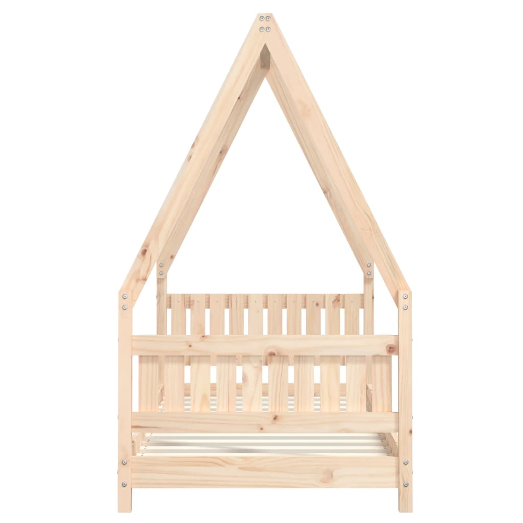 Estructura de cama infantil de pino macizo 80x160 cm