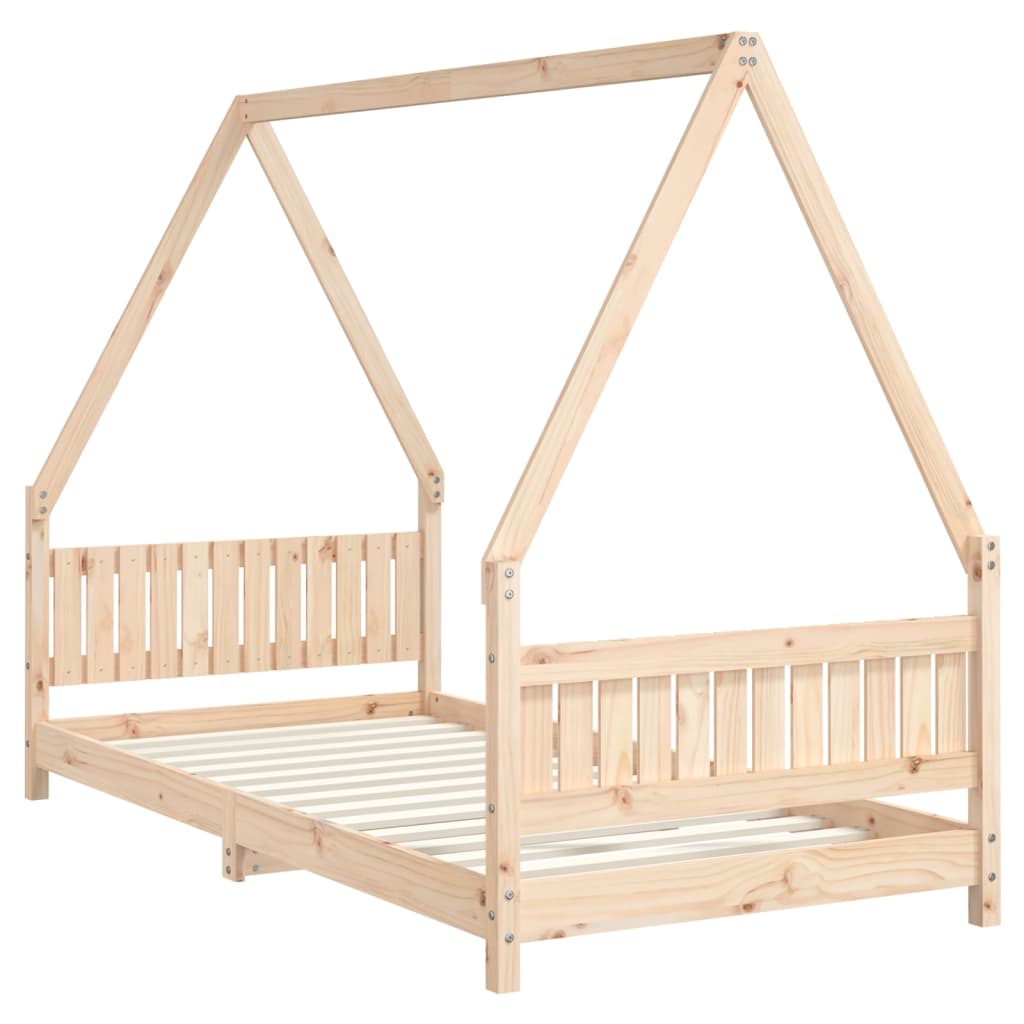 Estructura de cama infantil 90x190 cm madera maciza de pino