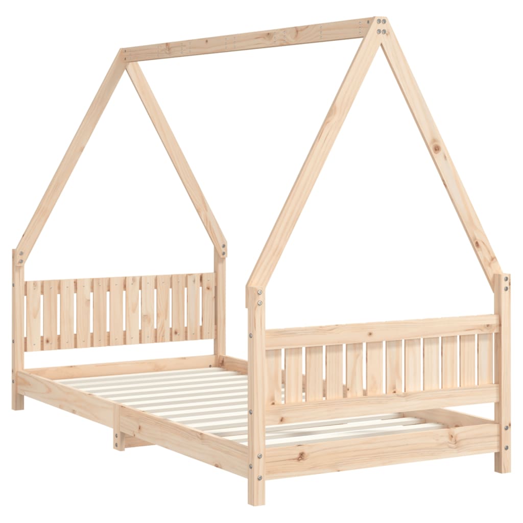 Estructura de cama infantil 90x190 cm madera maciza de pino