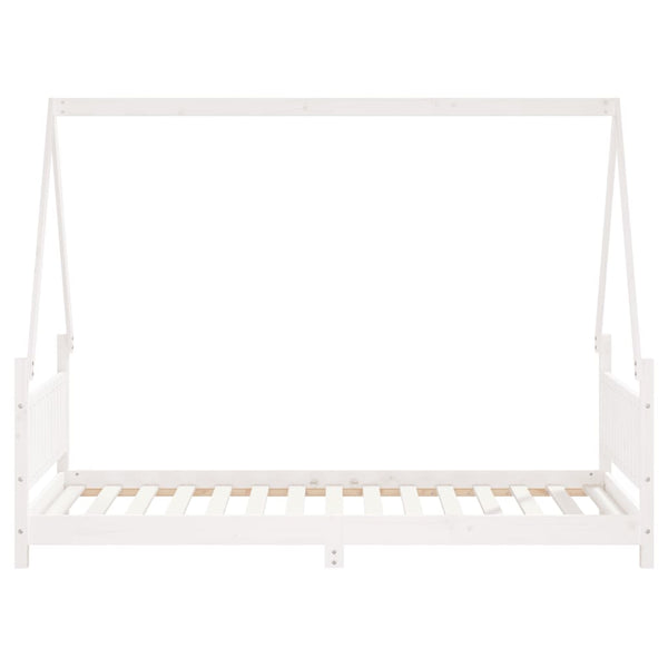 Children's bed frame 90x190 cm solid pine white